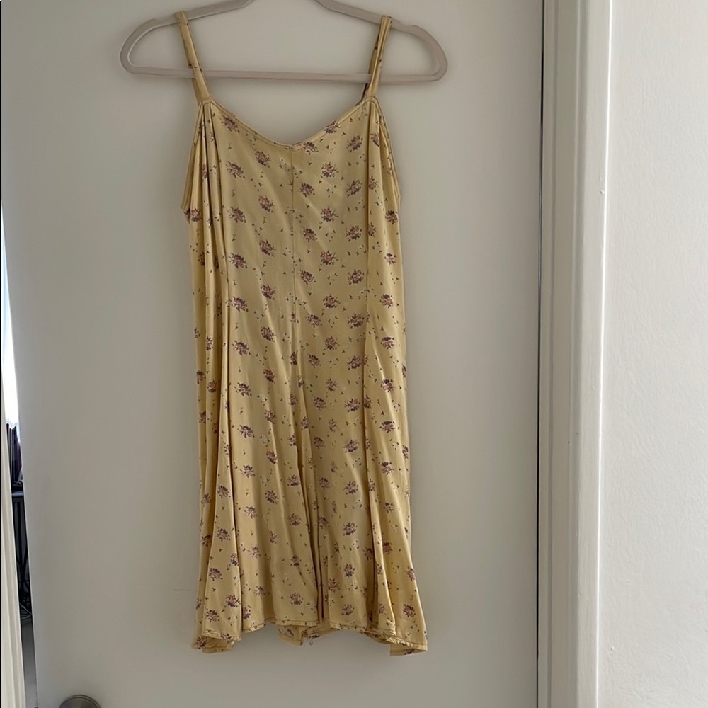 Yellow Spaghetti Strap Sundress Mini